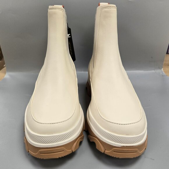 SOREL Brex Chelsea Boot Pull On Ankle Bootie Natural Sea Salt Leather Size 9.5 - Picture 7 of 14